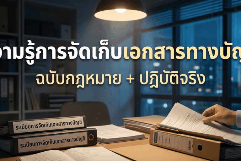 การจัดเก็บเอกสารทางบัญชีตามกฎหมาย